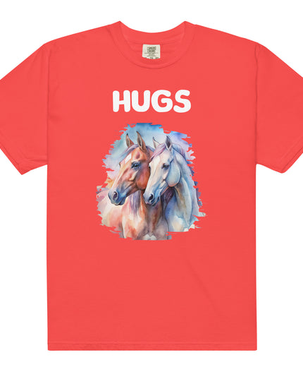 HUGS -HORSES - Comfort Colors - Unisex garment-dyed heavyweight t-shirt
