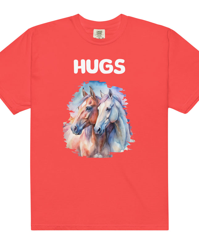HUGS -HORSES - Comfort Colors - Unisex garment-dyed heavyweight t-shirt