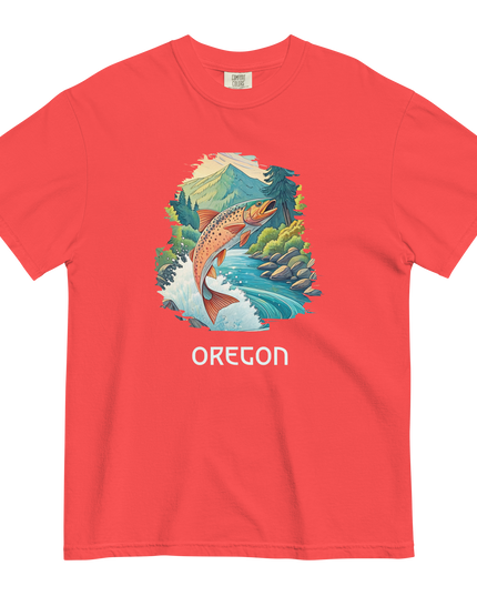 OREGON FISHING - COMFORT COLORS - Unisex garment-dyed heavyweight t-shirt