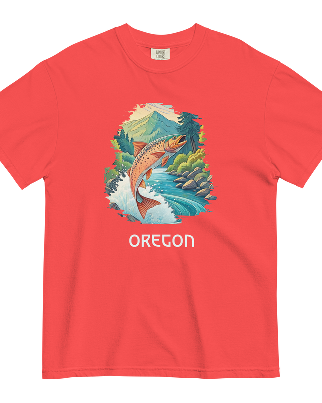 OREGON FISHING - COMFORT COLORS - Unisex garment-dyed heavyweight t-shirt