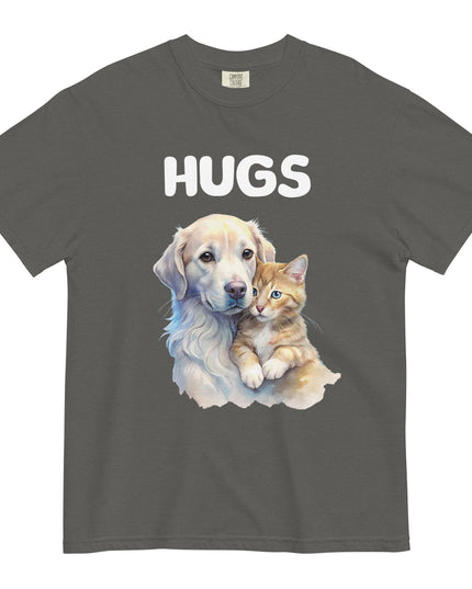 HUGS - Dog & Kitten - Comfort Color - Unisex garment-dyed heavyweight t-shirt