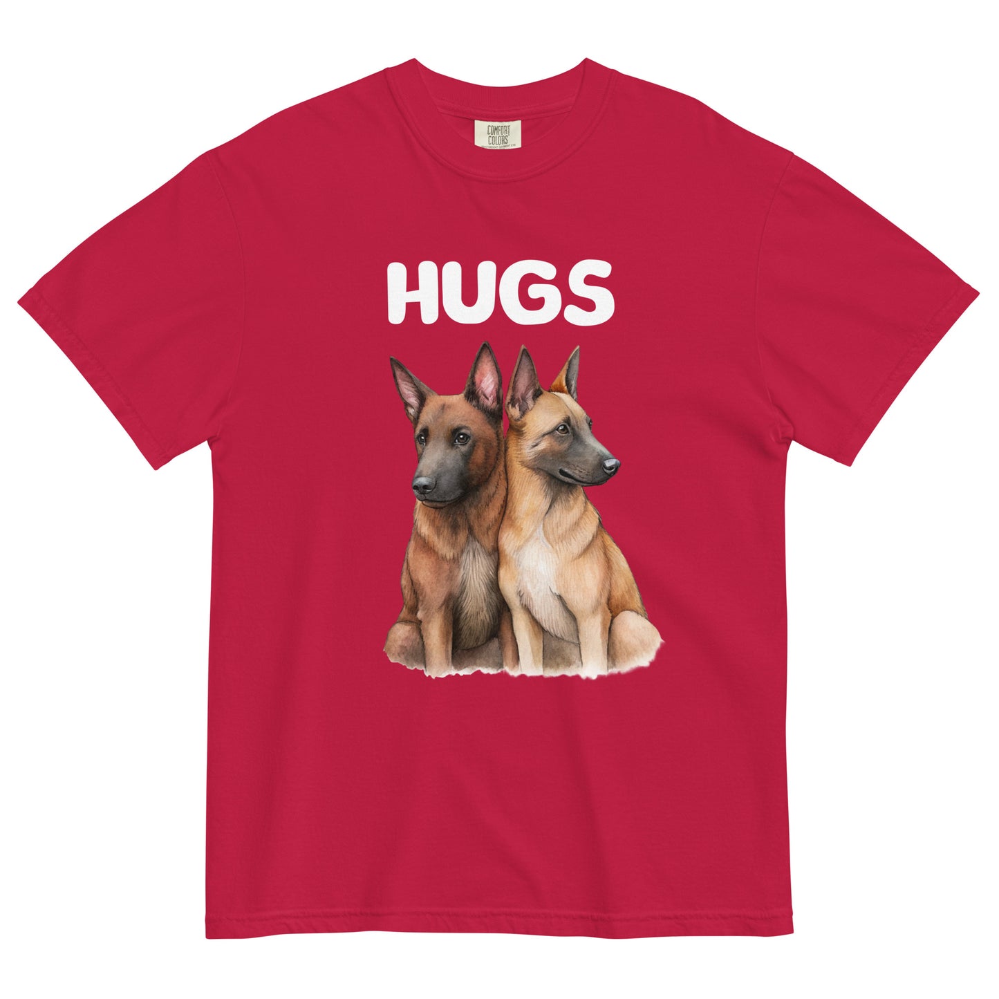 HUGS - Belgian Malinois - Comfort Colors - Unisex garment-dyed heavyweight t-shirt