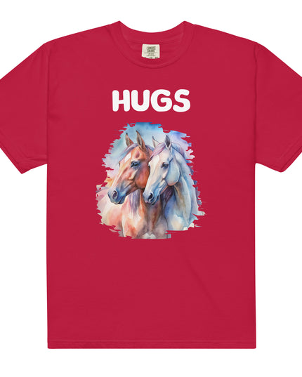 HUGS -HORSES - Comfort Colors - Unisex garment-dyed heavyweight t-shirt