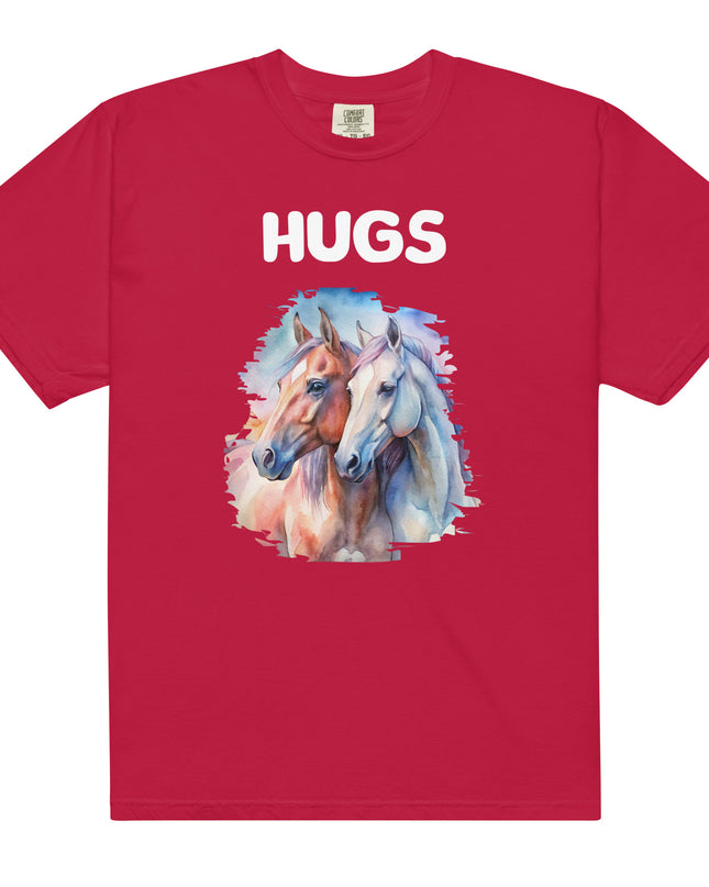 HUGS -HORSES - Comfort Colors - Unisex garment-dyed heavyweight t-shirt