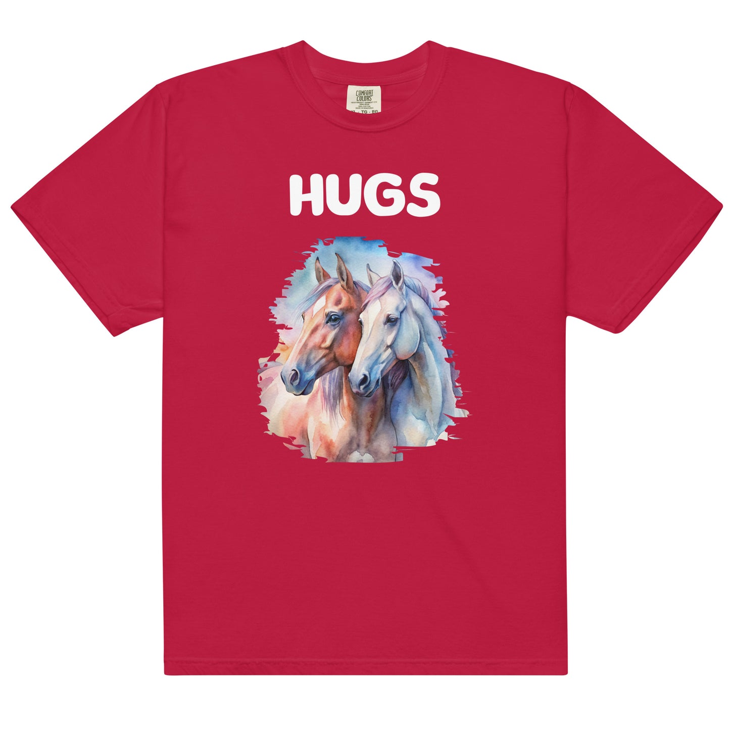 HUGS -HORSES - Comfort Colors - Unisex garment-dyed heavyweight t-shirt