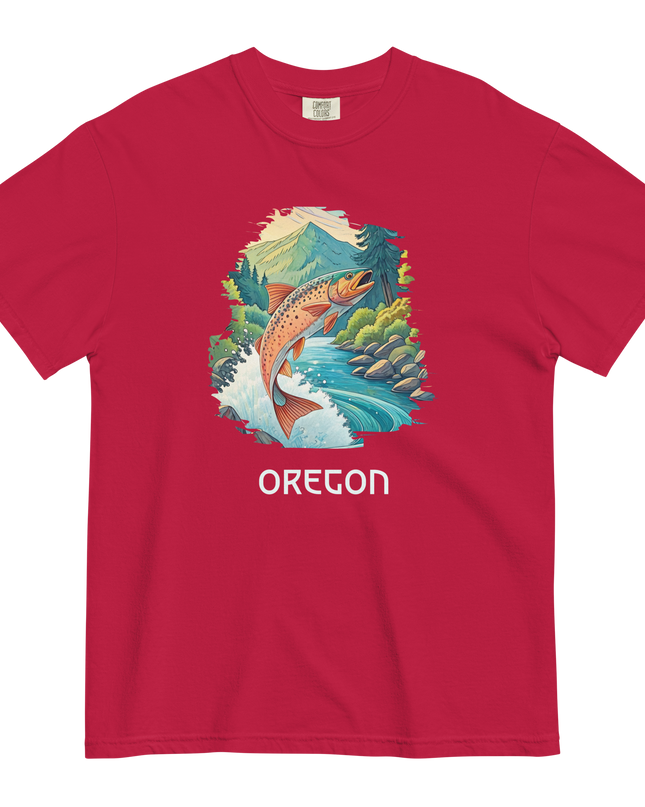 OREGON FISHING - COMFORT COLORS - Unisex garment-dyed heavyweight t-shirt