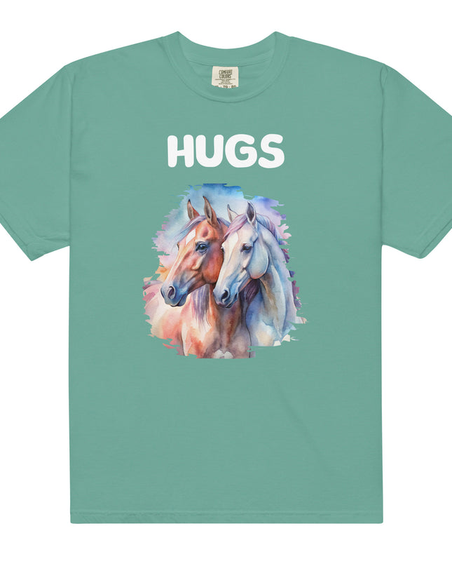HUGS -HORSES - Comfort Colors - Unisex garment-dyed heavyweight t-shirt