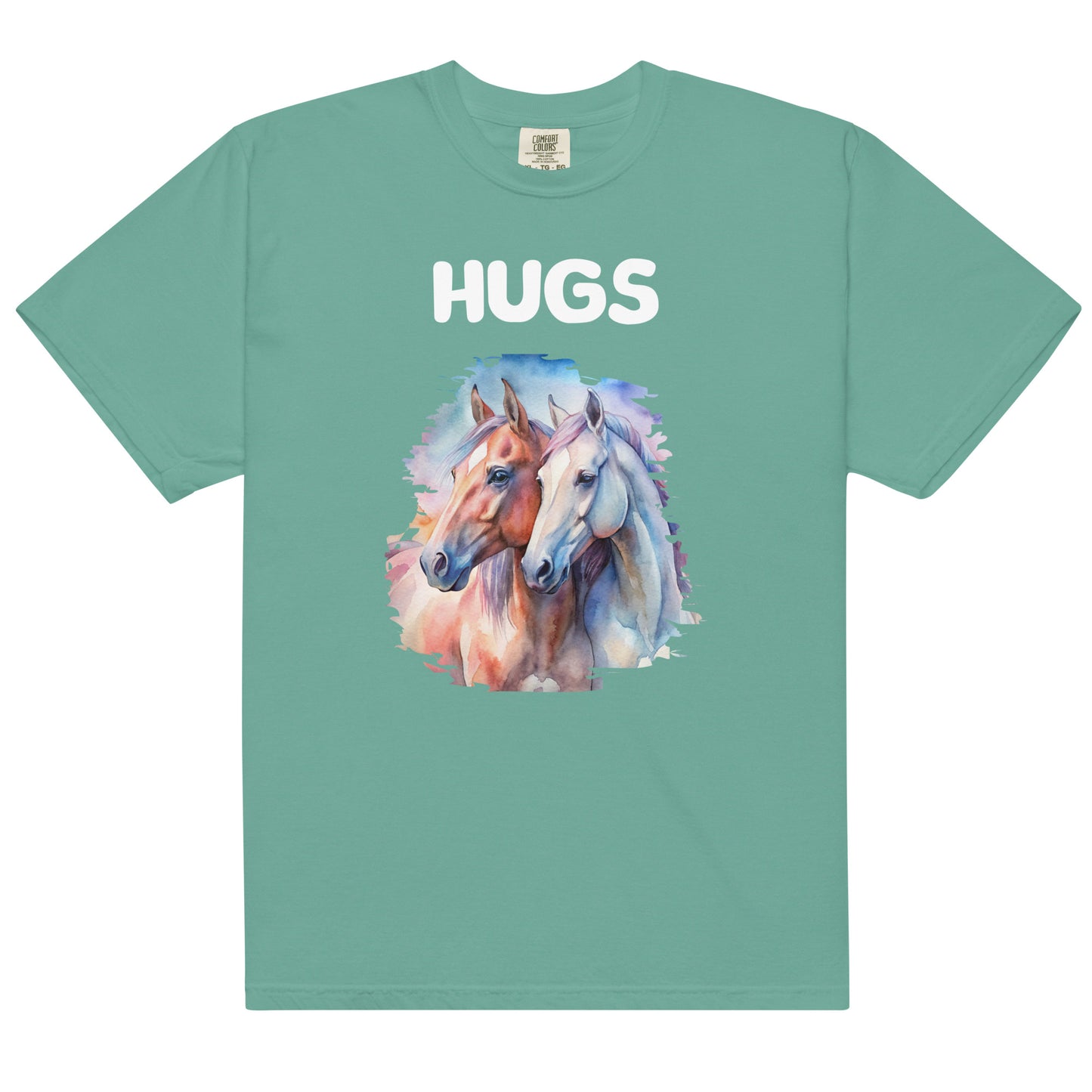 HUGS -HORSES - Comfort Colors - Unisex garment-dyed heavyweight t-shirt