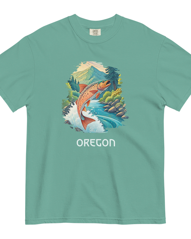 OREGON FISHING - COMFORT COLORS - Unisex garment-dyed heavyweight t-shirt