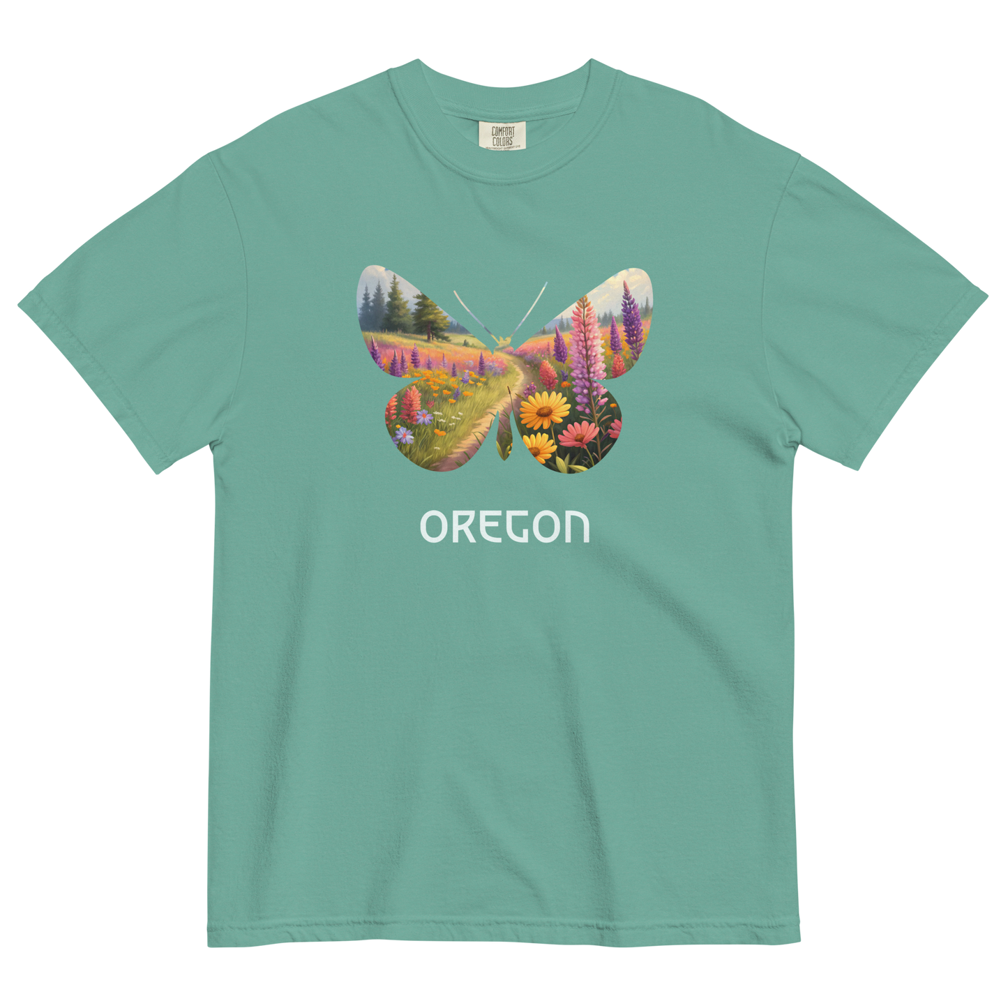 OREGON WILD FLOWERS - COMFORT COLORS - Unisex garment-dyed heavyweight t-shirt