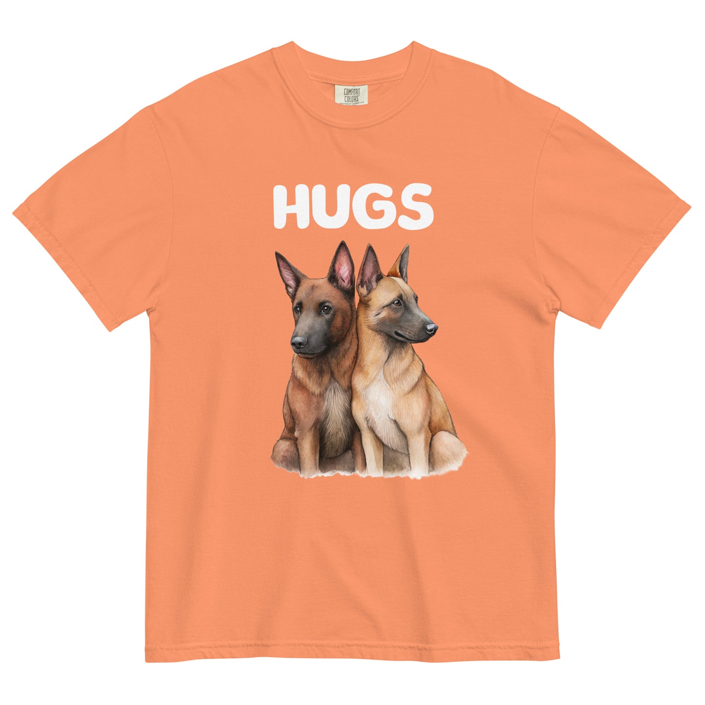 HUGS - Belgian Malinois - Comfort Colors - Unisex garment-dyed heavyweight t-shirt