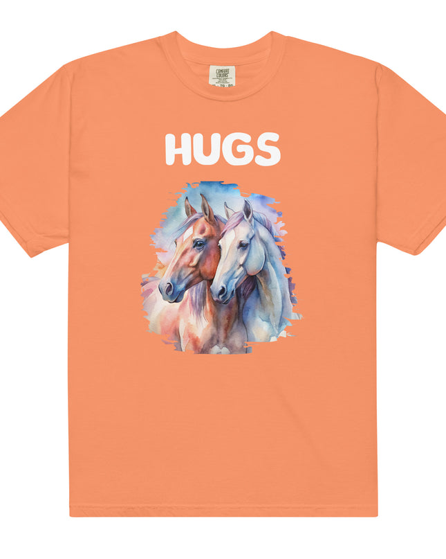 HUGS -HORSES - Comfort Colors - Unisex garment-dyed heavyweight t-shirt