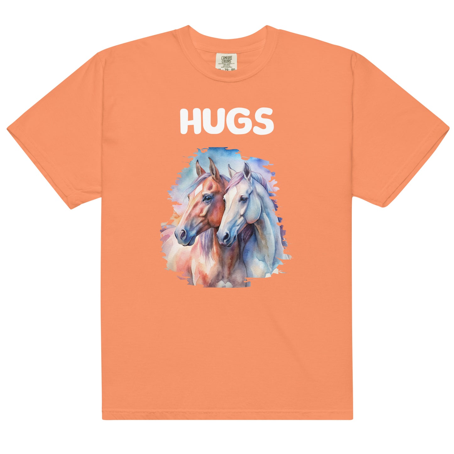 HUGS -HORSES - Comfort Colors - Unisex garment-dyed heavyweight t-shirt