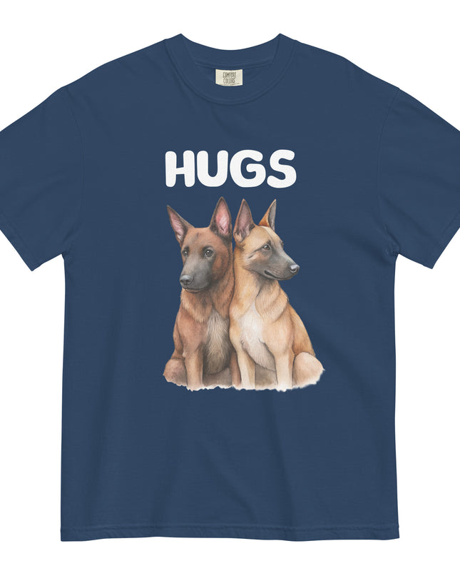 HUGS - Belgian Malinois - Comfort Colors - Unisex garment-dyed heavyweight t-shirt