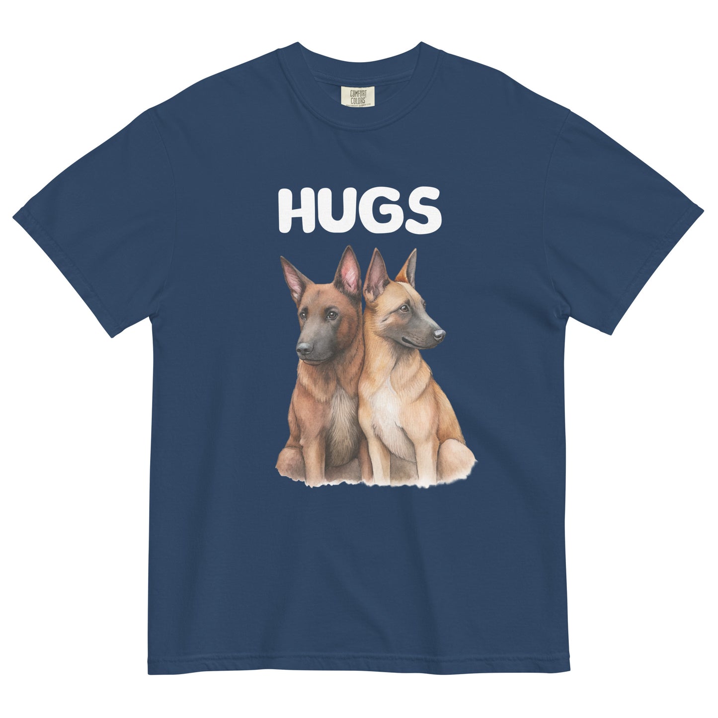 HUGS - Belgian Malinois - Comfort Colors - Unisex garment-dyed heavyweight t-shirt