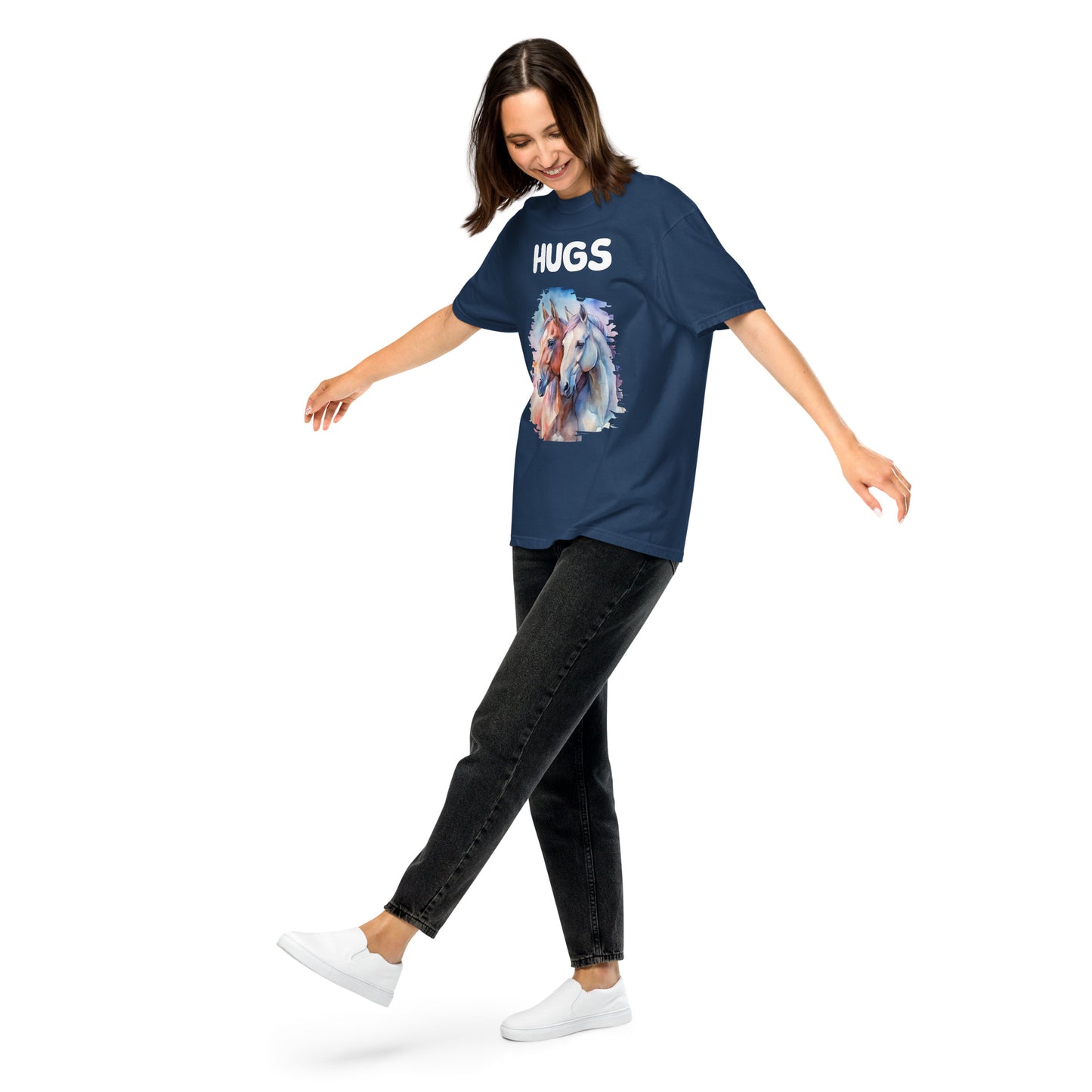 HUGS -HORSES - Comfort Colors - Unisex garment-dyed heavyweight t-shirt