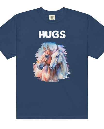 HUGS -HORSES - Comfort Colors - Unisex garment-dyed heavyweight t-shirt