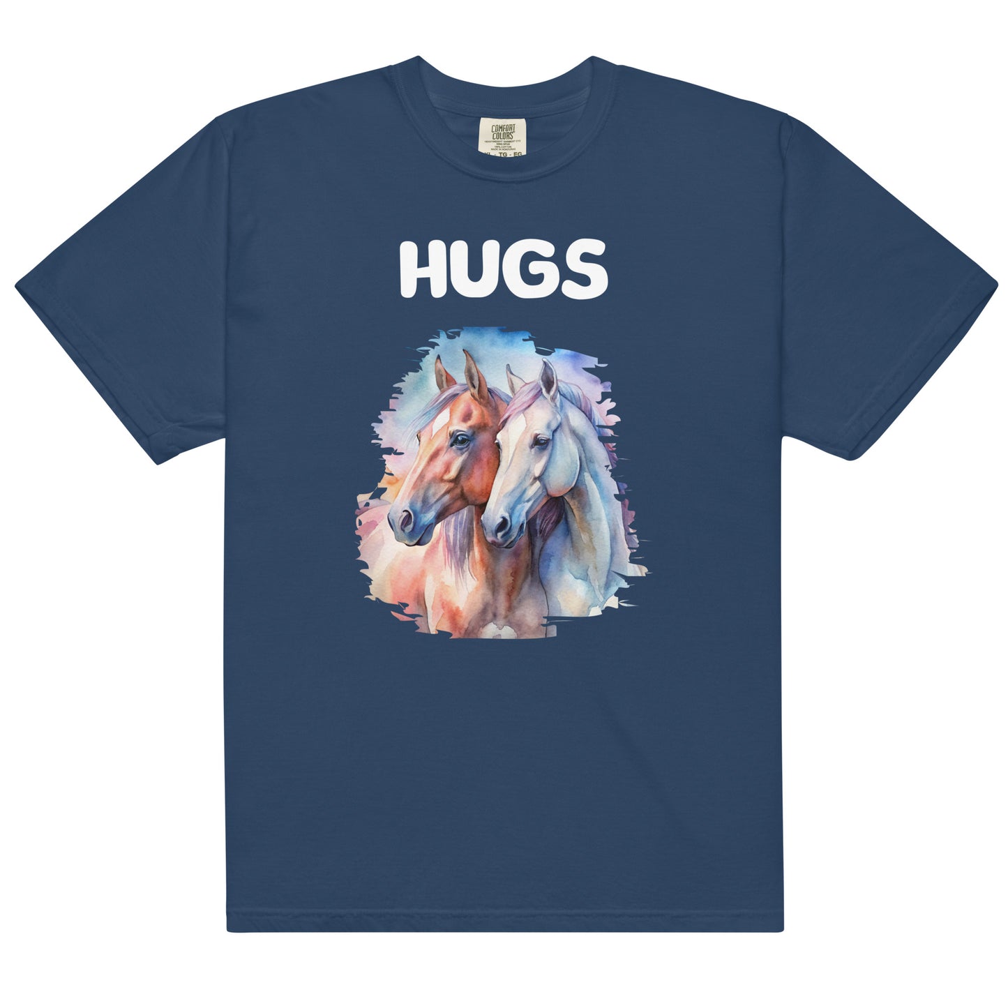 HUGS -HORSES - Comfort Colors - Unisex garment-dyed heavyweight t-shirt