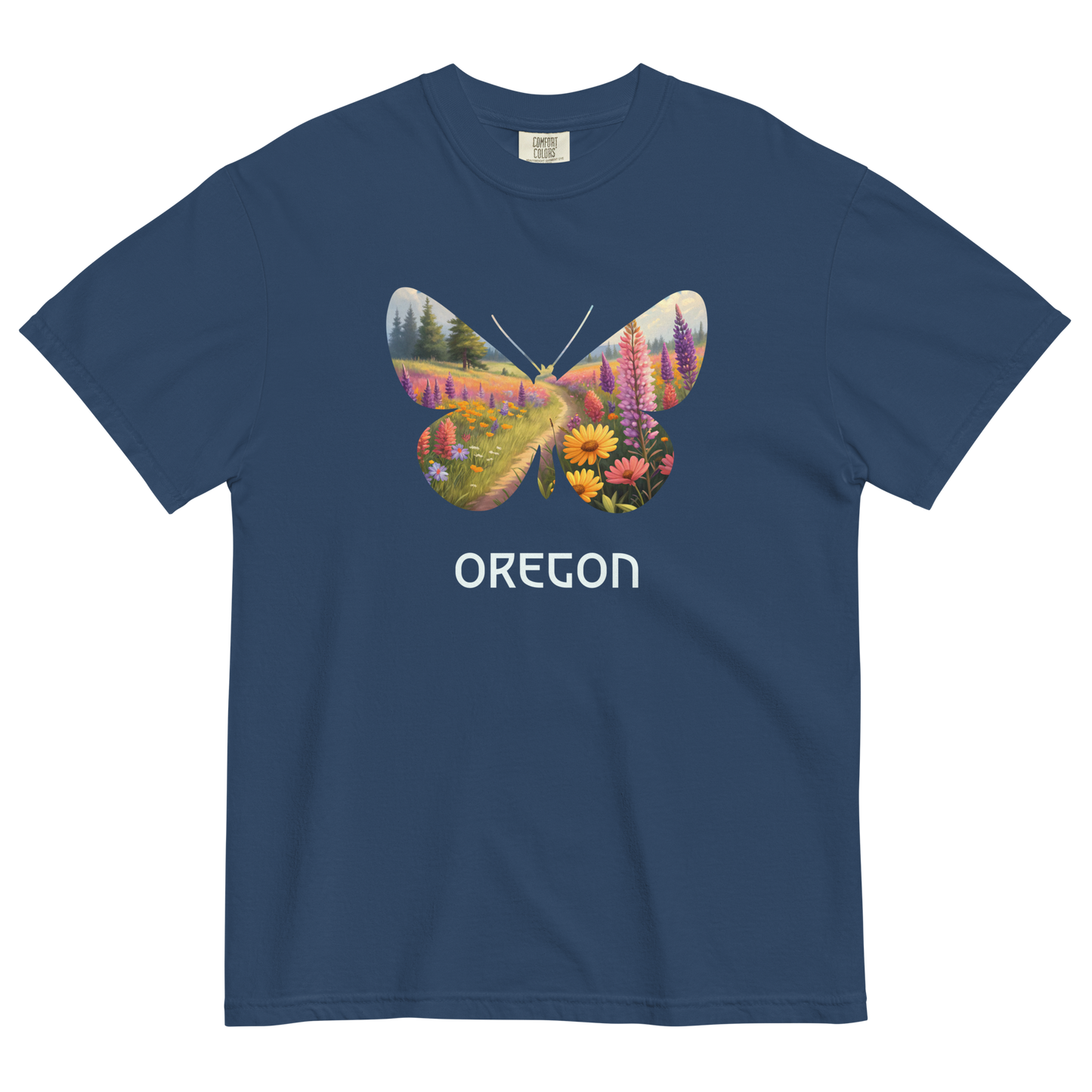 OREGON WILD FLOWERS - COMFORT COLORS - Unisex garment-dyed heavyweight t-shirt