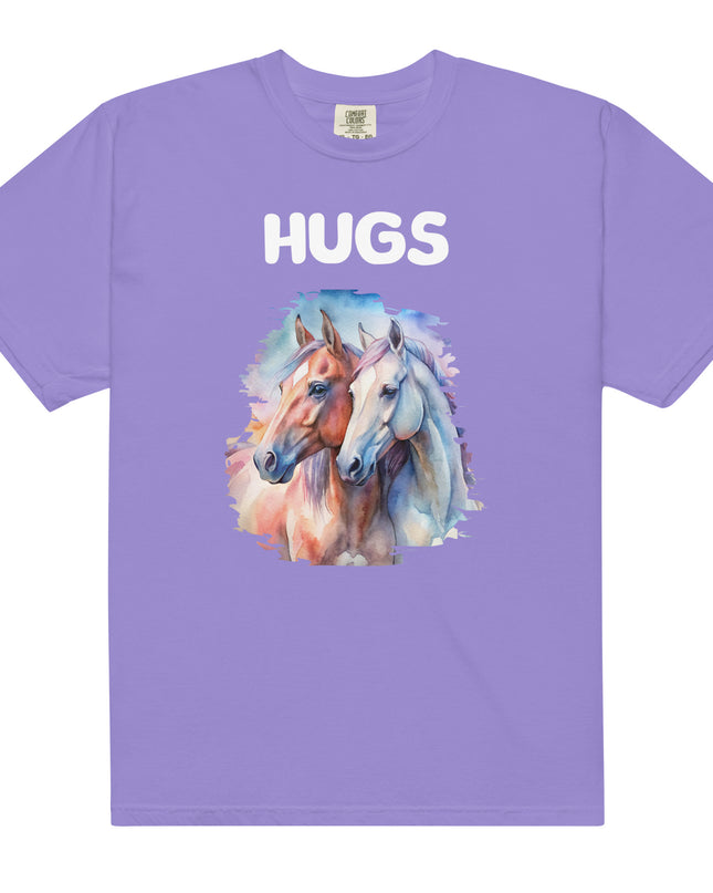 HUGS -HORSES - Comfort Colors - Unisex garment-dyed heavyweight t-shirt