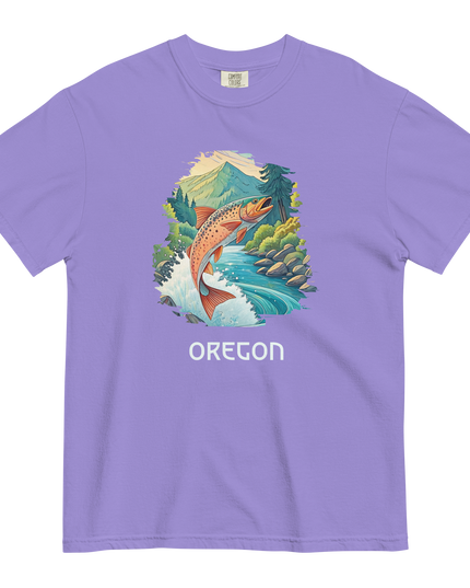 OREGON FISHING - COMFORT COLORS - Unisex garment-dyed heavyweight t-shirt