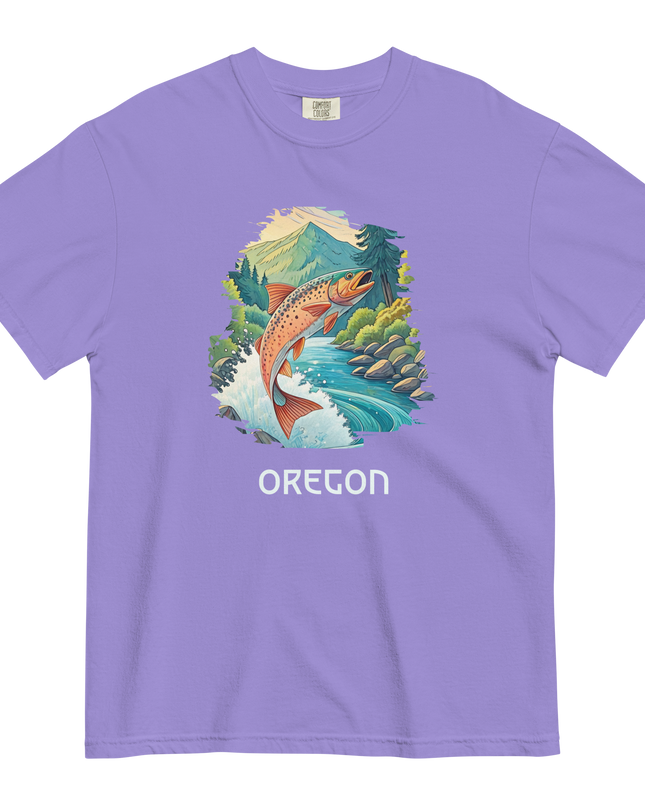 OREGON FISHING - COMFORT COLORS - Unisex garment-dyed heavyweight t-shirt