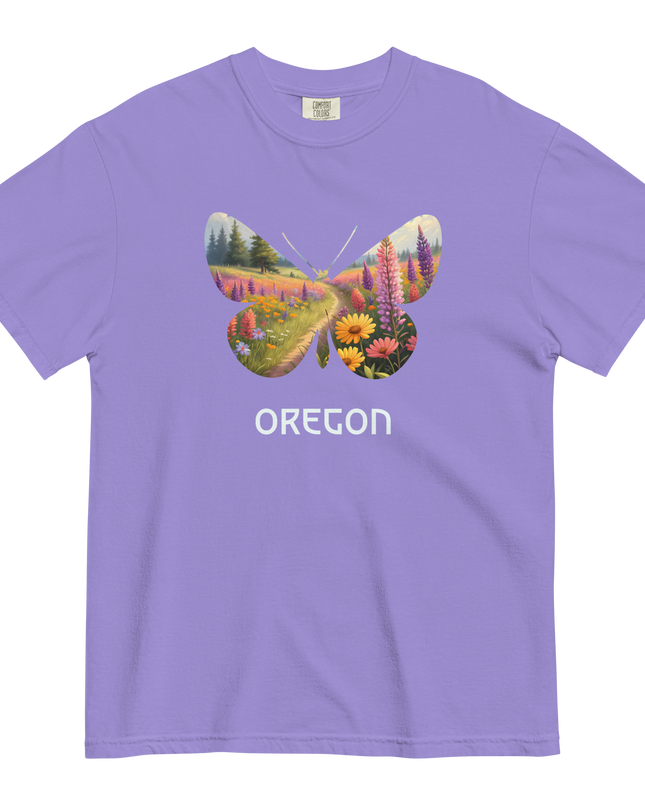 OREGON WILD FLOWERS - COMFORT COLORS - Unisex garment-dyed heavyweight t-shirt