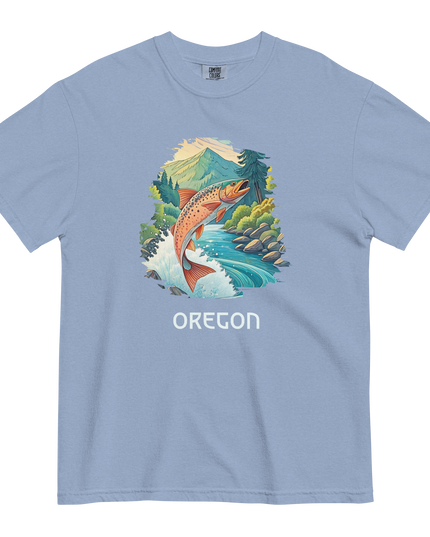 OREGON FISHING - COMFORT COLORS - Unisex garment-dyed heavyweight t-shirt