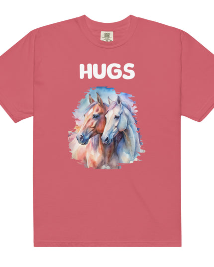 HUGS -HORSES - Comfort Colors - Unisex garment-dyed heavyweight t-shirt