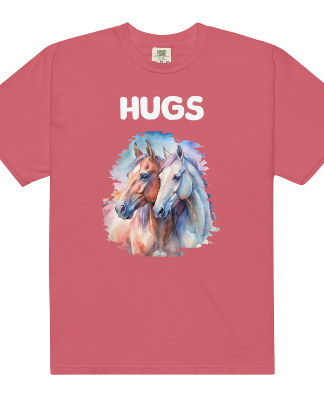HUGS -HORSES - Comfort Colors - Unisex garment-dyed heavyweight t-shirt