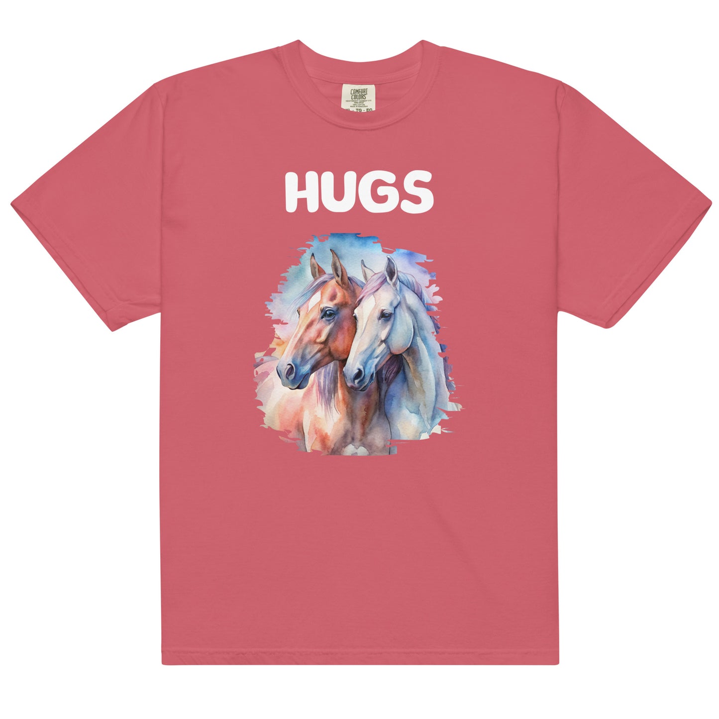 HUGS -HORSES - Comfort Colors - Unisex garment-dyed heavyweight t-shirt