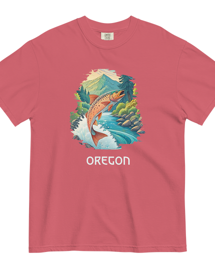 OREGON FISHING - COMFORT COLORS - Unisex garment-dyed heavyweight t-shirt