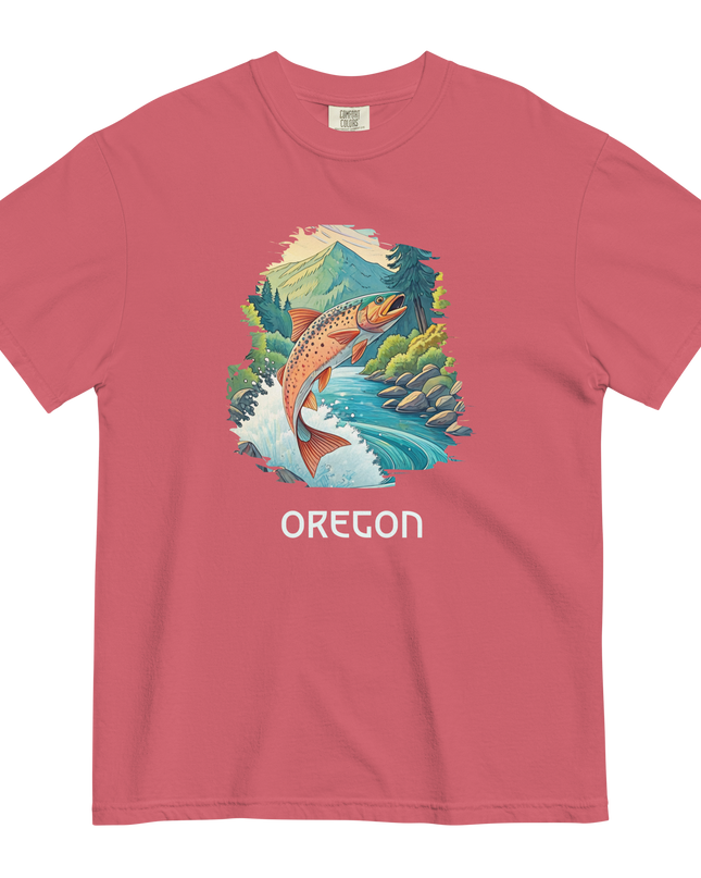 OREGON FISHING - COMFORT COLORS - Unisex garment-dyed heavyweight t-shirt