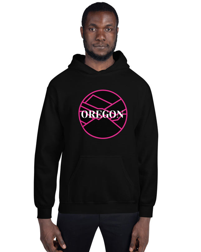 OREGON - Pink/Black - Unisex Hoodie