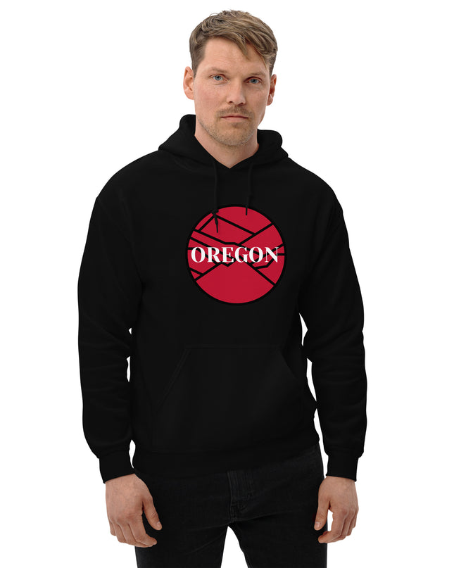 OREGON - Red/Black - Unisex Hoodie