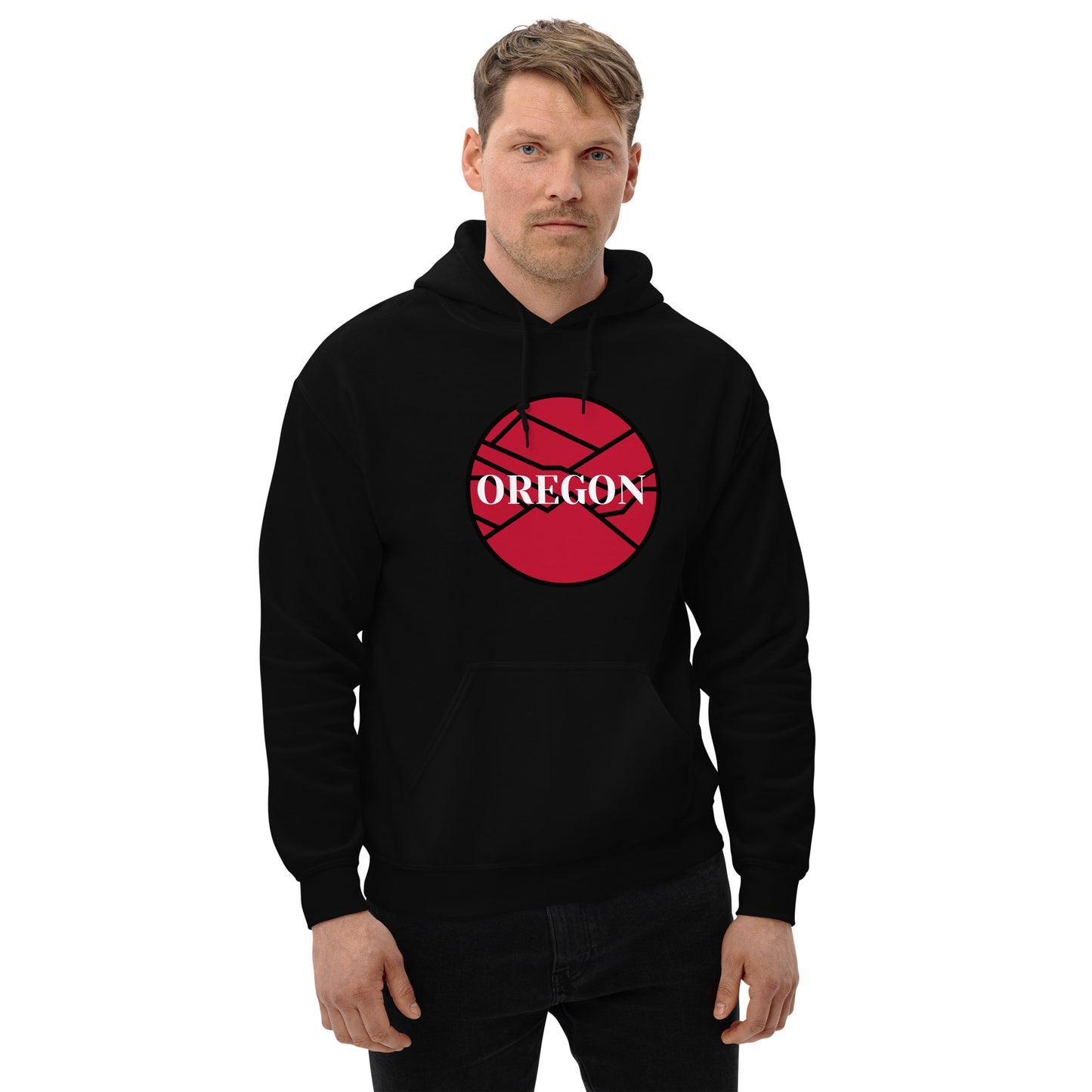 OREGON - Red/Black - Unisex Hoodie
