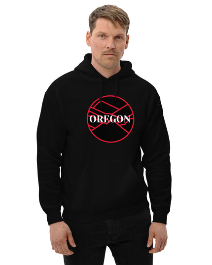 OREGON - Black/Red - Unisex Hoodie