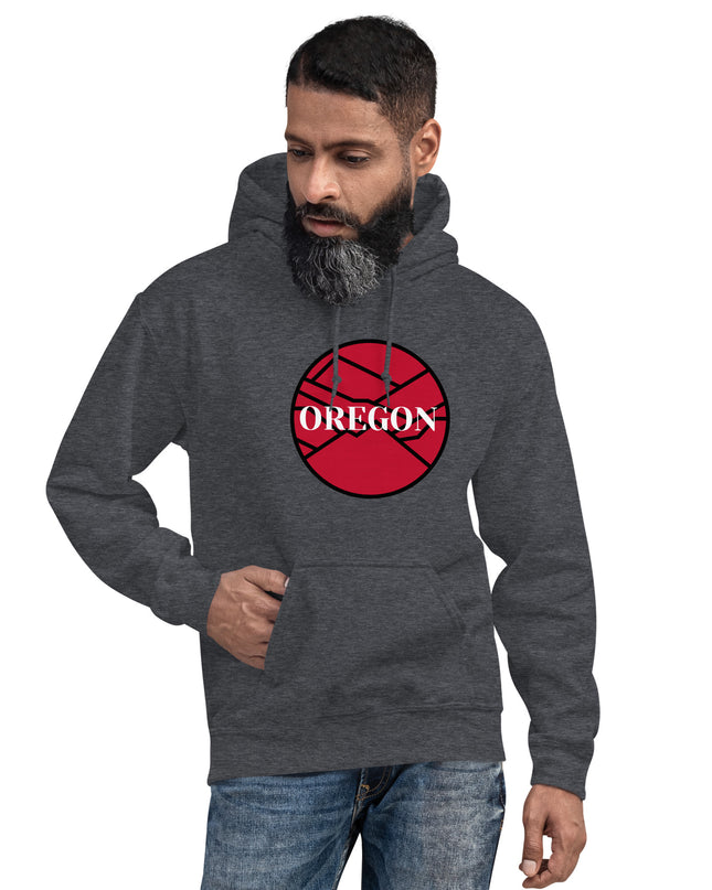 OREGON - Red/Black - Unisex Hoodie