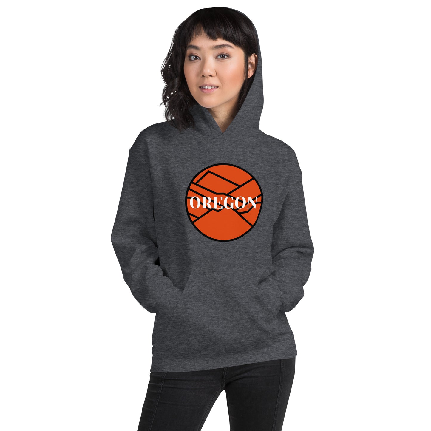 OREGON - Orange/Black - Unisex Hoodie