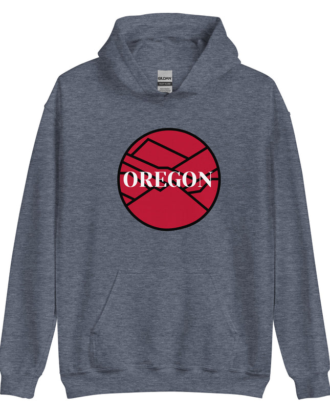 OREGON - Red/Black - Unisex Hoodie