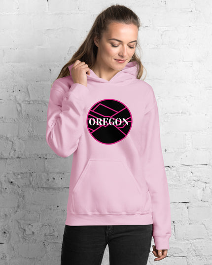OREGON - Pink/Black - Unisex Hoodie