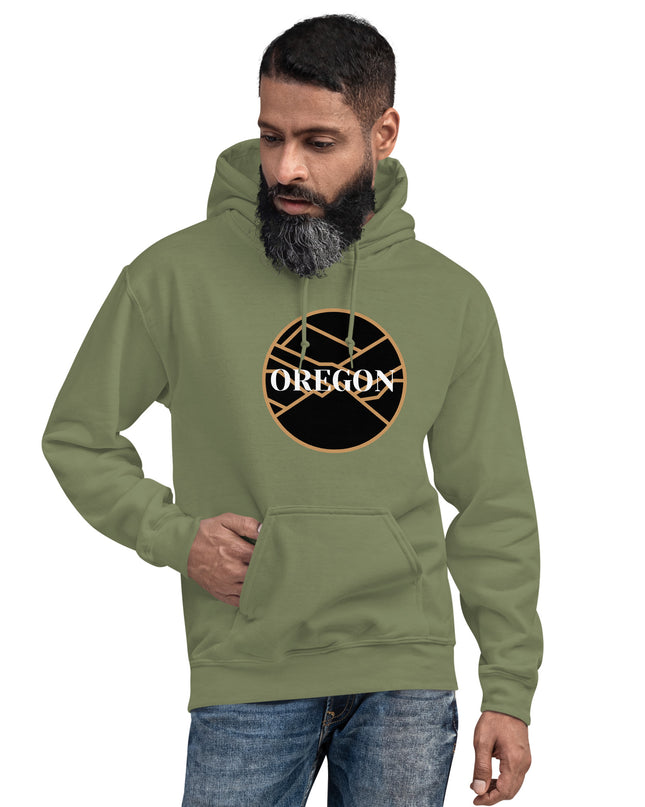 OREGON - Black/Tan - Unisex Hoodie