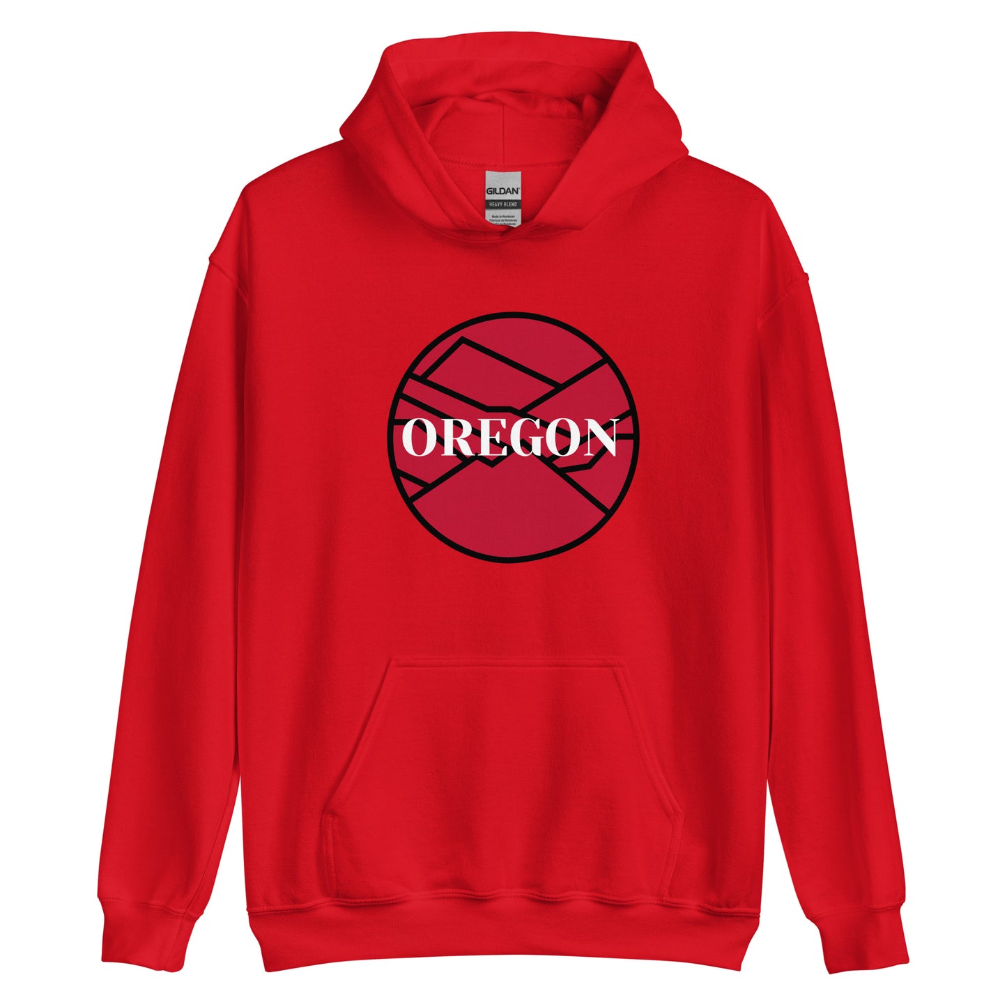 OREGON - Red/Black - Unisex Hoodie