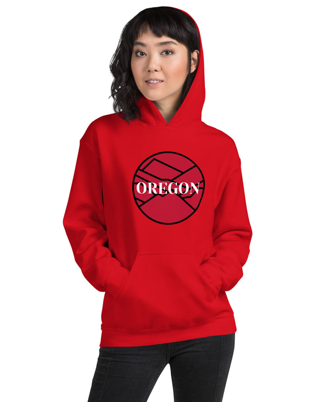 OREGON - Red/Black - Unisex Hoodie