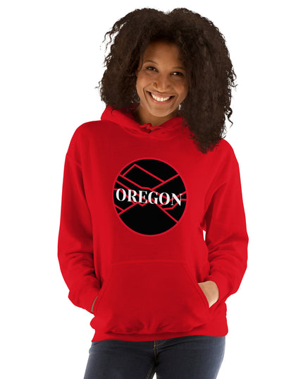 OREGON - Black/Red - Unisex Hoodie