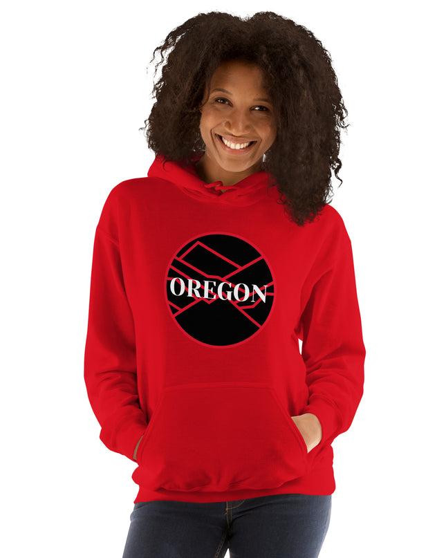 OREGON - Black/Red - Unisex Hoodie