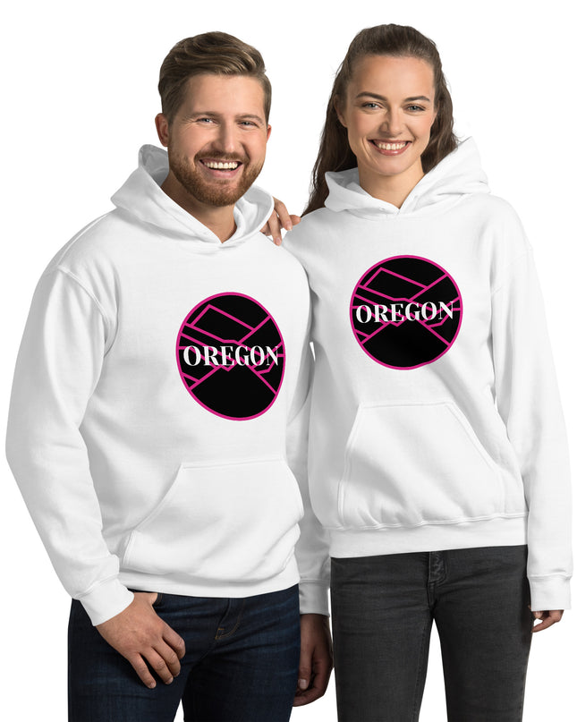OREGON - Pink/Black - Unisex Hoodie
