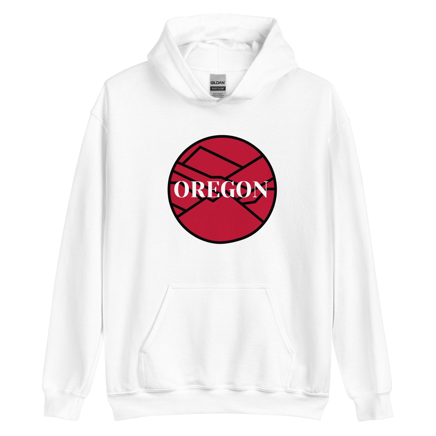OREGON - Red/Black - Unisex Hoodie