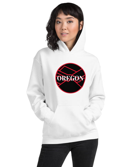 OREGON - Black/Red - Unisex Hoodie