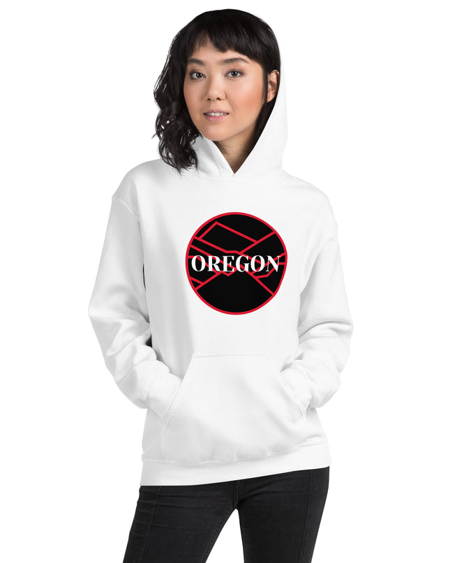 OREGON - Black/Red - Unisex Hoodie
